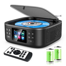 CD Player Tragbar Boombox CD Player Bluetooth & Radio FM mit Dual Stereo Laut...