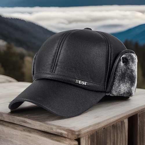 Luxus leder basecap - leder,