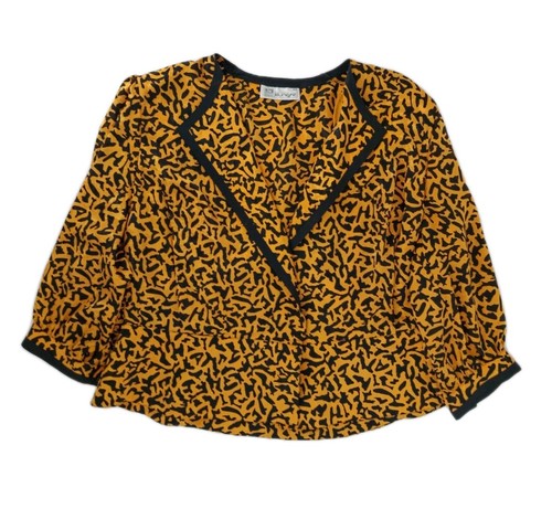 Damen bluse gelb schwarz - gr.44,