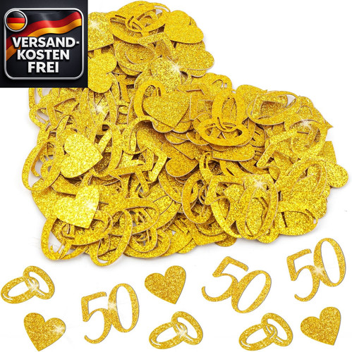 Goldene hochzeit konfetti - goldene,