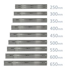 1-10Paar Schubladenschienen Schubladenauszug Vollauszug 45mm mit Selbsteinzug