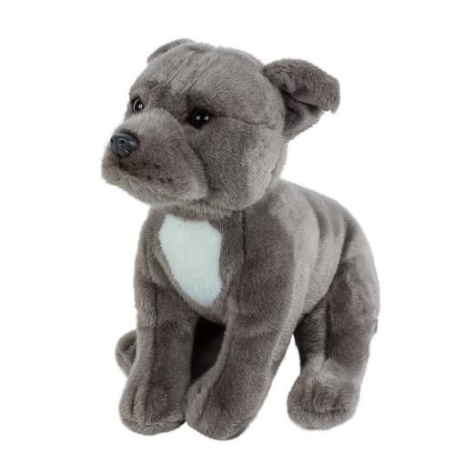Pitbull sitzend grau - 25,