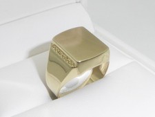 Siegelring 333 Gold Ring   Plattenring 8K Gelbgold 6,5 g RG 65 - 20,6 mm 9402