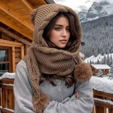 Damen Wintermütze Schal Set