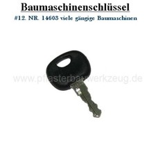 1x Zündschlüssel 14603 Baumaschinenschlüssel, Minibagger, Baumaschine, Radlader