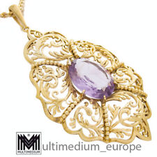 Großer XXL Art Deco Anhänger Silber vergoldet gesägt Handarbeit