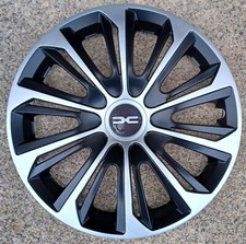 4 Alu-Design Radkappen 16 Zoll STRONG schwarz/silber für Dacia neues Logo