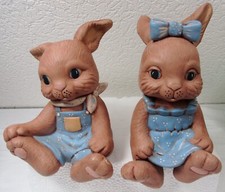 Scioto Vintage Kantenhocker  Keramik Figur Hase Ostern Deko Handarbeit rar TOP