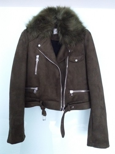Damen biker jacke lederoptik - damen,