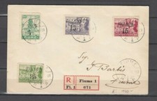 FIUME, 1920 R.-Brief 91-94 auf Ortsbrief, (32090)
