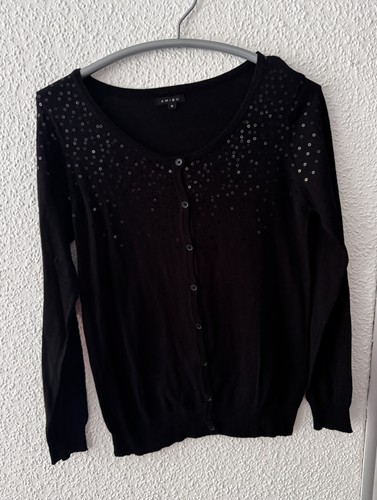 Schwarze strickjacke mit - schwarze,