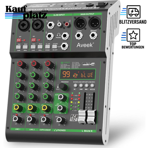 Audio mixer kanal stereo - audio, 4-kanal