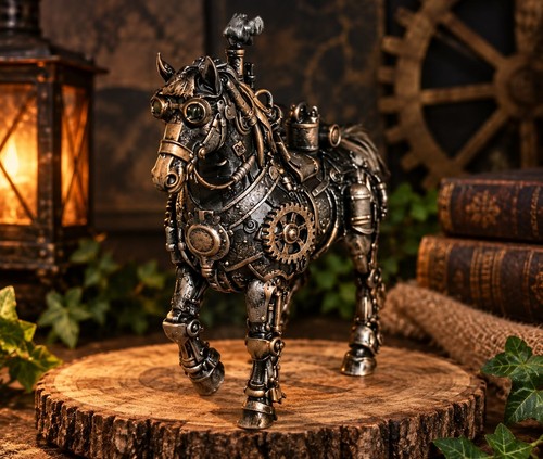 Steampunk pferd figur - steampunk,