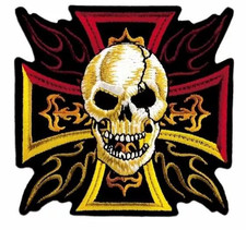 Eisernes Kreuz Iron Cross  Aufnäher Patch Biker Heavy Metal Kutte Rocker Weste