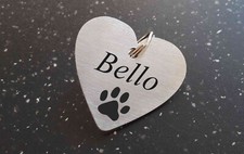 HUNDEMARKE aus EDELSTAHL - Herz - mit Logo + beidseitiger WUNSCHGRAVUR