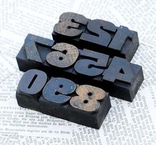 0-9 Zahlen Holzzahlen 27mm