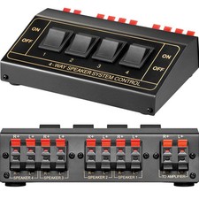 Lautsprecher Umschaltbox Umschalter Verteiler für bis zu 4 Paar Klemmanschlüsse