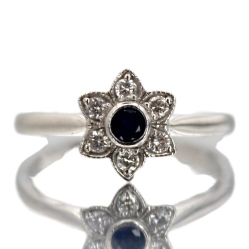 Gold saphir diamant ring weiß - diamant,