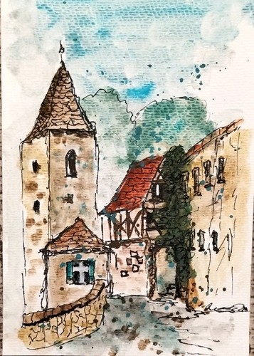 Original aquarell - original,