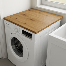 Waschmaschinen Abdeckung Auflage Holz 60×60/64×64/70×65 – inkl. Antirutschmatte