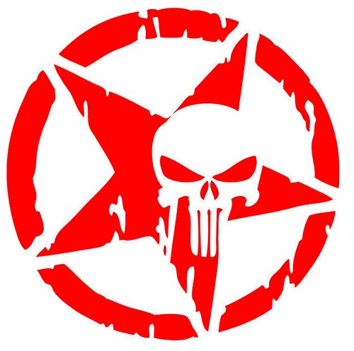 Skull aufkleber 12x12 rot - skull,