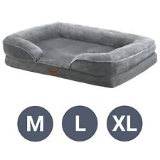 Hundebett Hundesofa Hundekissen Haustierbett orthopädisch flauschig Grau Juskys®