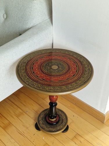 Handbemalter runder couchtisch - runder,