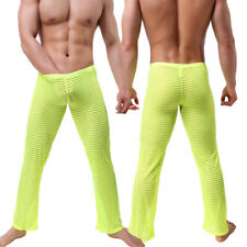 Herren Gestreift Netz Hose