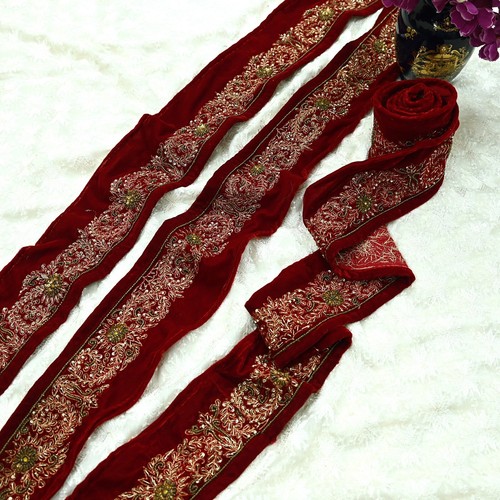 Vintage roter sari bordüre - vintage,