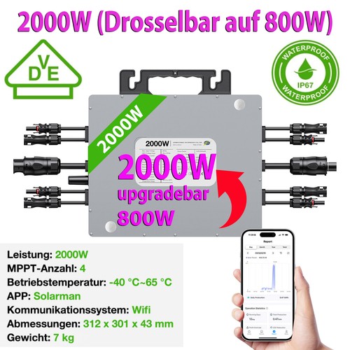 2000w drosselbar auf - (drosselbar,