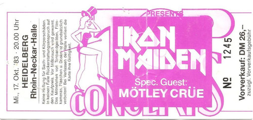 Iron maiden concert 1983 - , in