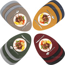 8er Set Kunstleder Tischsets Untersetzer Platzset Doppelseitigen Platzdeckchen