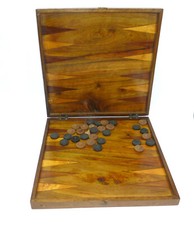 Backgammon Narden Schachbrett um 1900 feine Intarsien