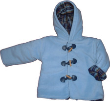Smily Unisex Dufflecoat  schöne Winter / Übergangs-Jacke,blau, Kapuze, Größe 80
