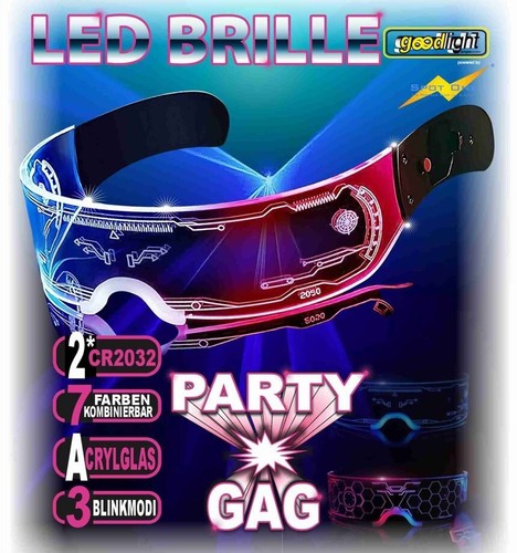 Neonbrille cyberpunk led - neonbrille,