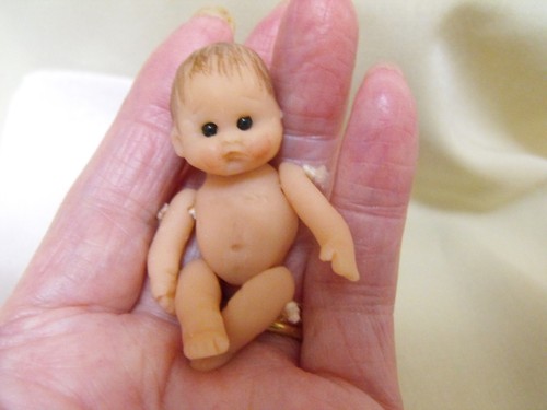 Ooak puppenhaus miniatur baby - ooak,