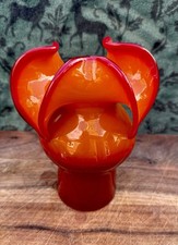 Vintage Vase orange und rot