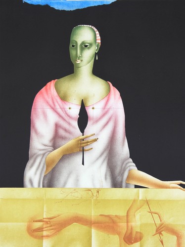 Paul wunderlich dame mit - wunderlich,