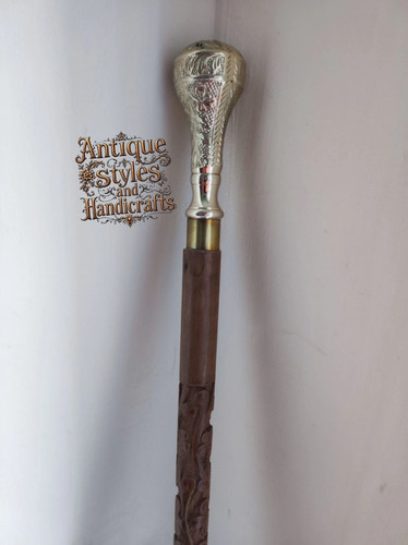 Antiker gehstock mit - antiker,