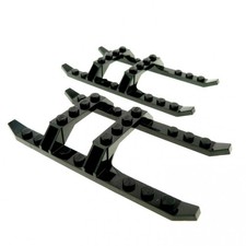 2x Lego Hubschrauber Schlitten Schienen 12x6 schwarz Kufen 4116839 40939 30248