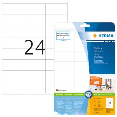 Herma 4360 etiketten - etiketten, premium