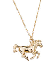 Kinder Schmuck Gold Kette Pferd Fohlen Halskette Mädchen Gliederkette Horse