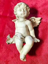 Engel Putte Keramik weiß gold Keramik Kantenhocker 12x7x8cm akzeptabel