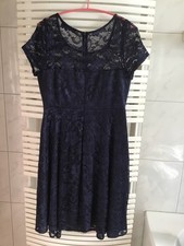 Damen Designer Spitzenkleid von ashley brooke in Größe 38 dunkelblau NEU