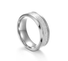 Edelstahl Ring 8mm breit Damen
