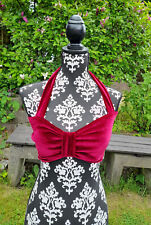 Bauchtanz Tribaldance Neckholder BH bordeaux aus Samt superschön Gr ca 80 - 85 B