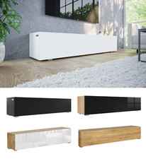 TV Lowboard 140 cm 160cm Hängeboard ACRYL HOCHGLANZ Schrank Schwarz Weiß Eiche
