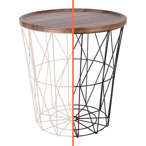 Metall korbtisch mit holz - korbtisch,