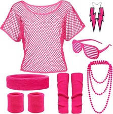 80er Jahre Damen Outfit Neon