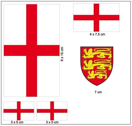 Aufkleber set england - england, fahne